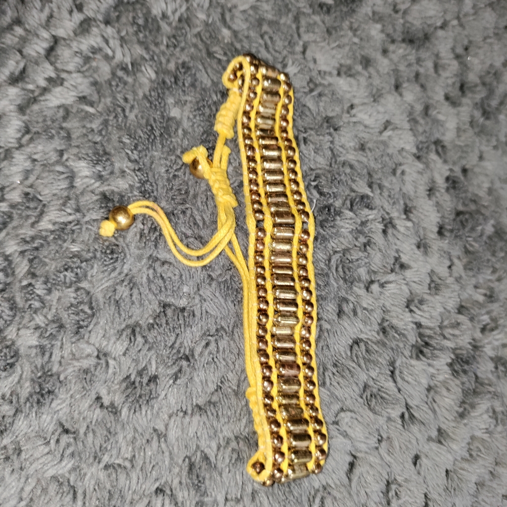 Vintage Yellow & Gold Bracelet-$5 Add On